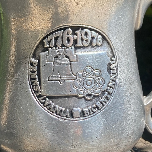 Vintage 1776 through 1976 Pennsylvania bicentennial pewter mug - Picture 3 of 8